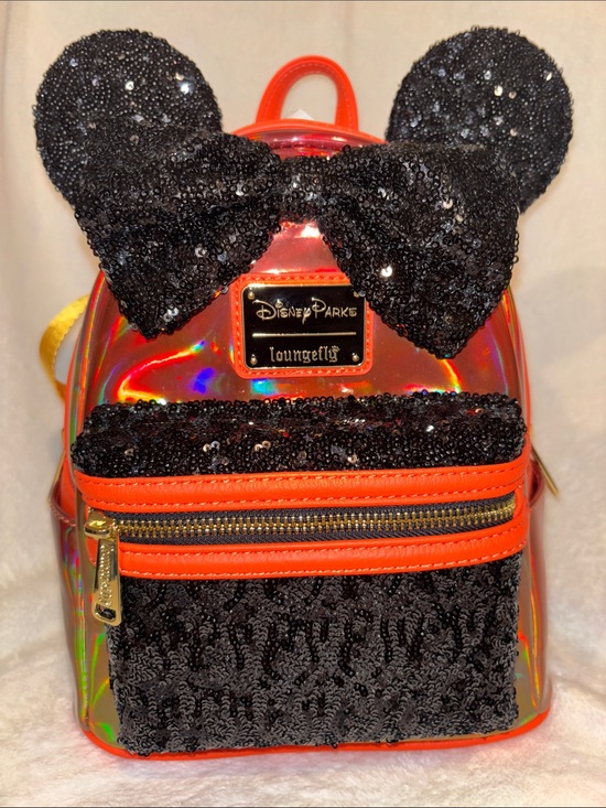 Disney Parks Loungefly Minnie Halloween Sequin Mini Backpack NWT main image 9